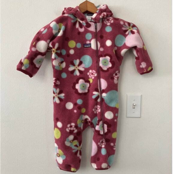 Patagonia Hooded Baby Fleece Synchilla Bunting Floral